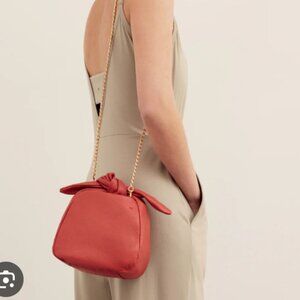 Cuyana Mini Bow Bag - dark coral (brand new)